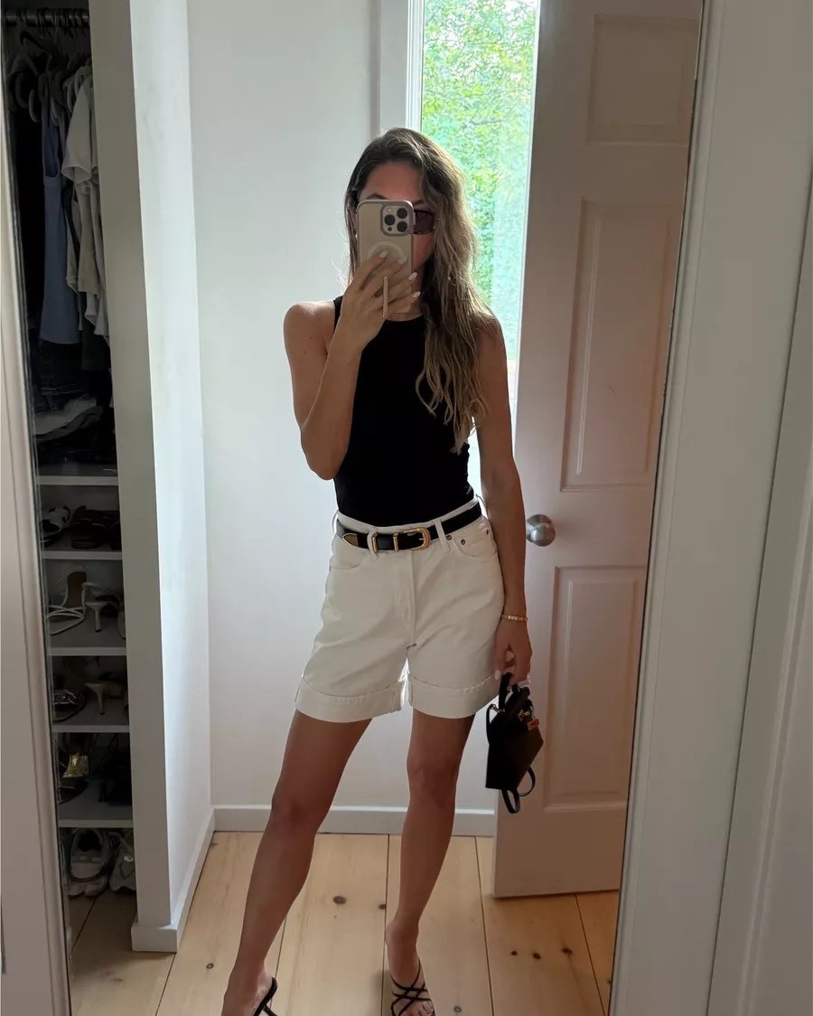 I'm loving these Agolde Parker shorts—they come in four different denim washes and are the perfect length! I styled them with this black seamless tank, which is currently on sale.

#LTKShoeCrush #LTKStyleTip