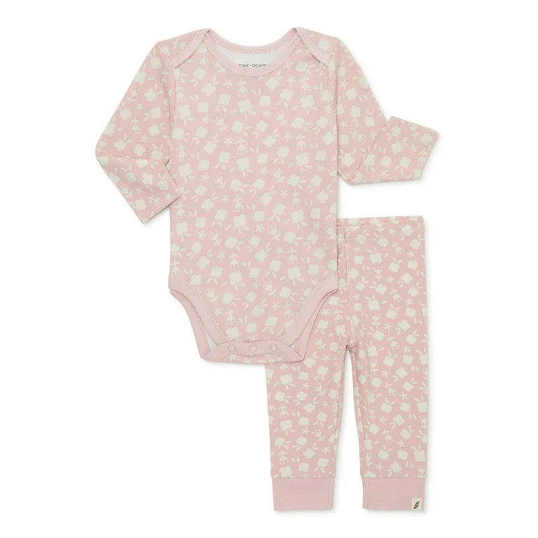 easy-peasy Baby Bodysuit and Jogger Pants Outfit Set, 2-Piece, Sizes 0/3-24 Months | Walmart (US)