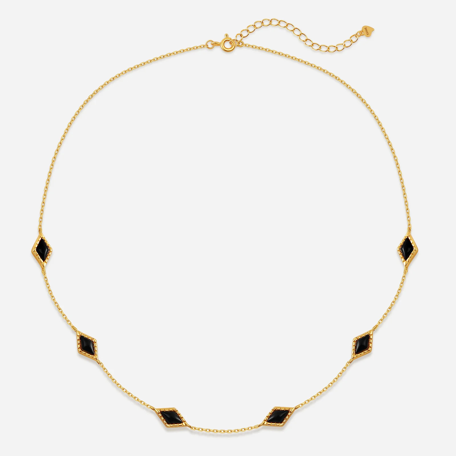 「Nocturne」Mini Rhombus Charm Necklace | Suihe Jewelry