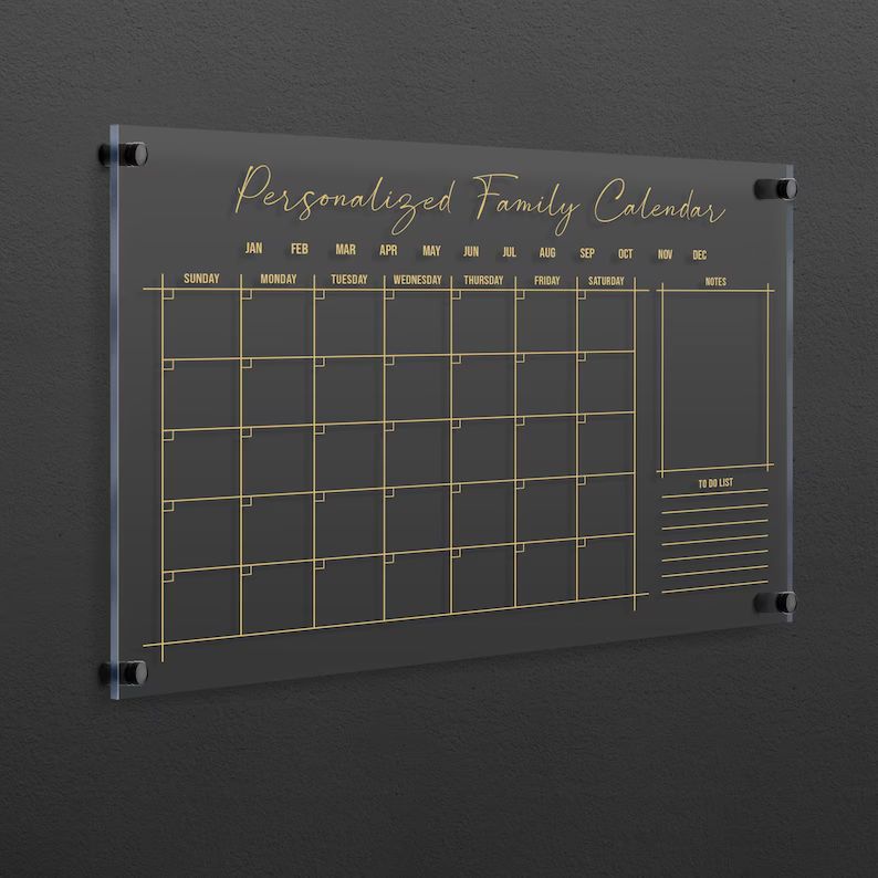 Personalized Wall Calendar for Family  Dry Erase Board - Etsy | Etsy (US)