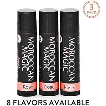 Moroccan Magic Organic Rose Lip Balm | Made with Natural Cold Pressed Argan and Essential Oils | ... | Amazon (US)