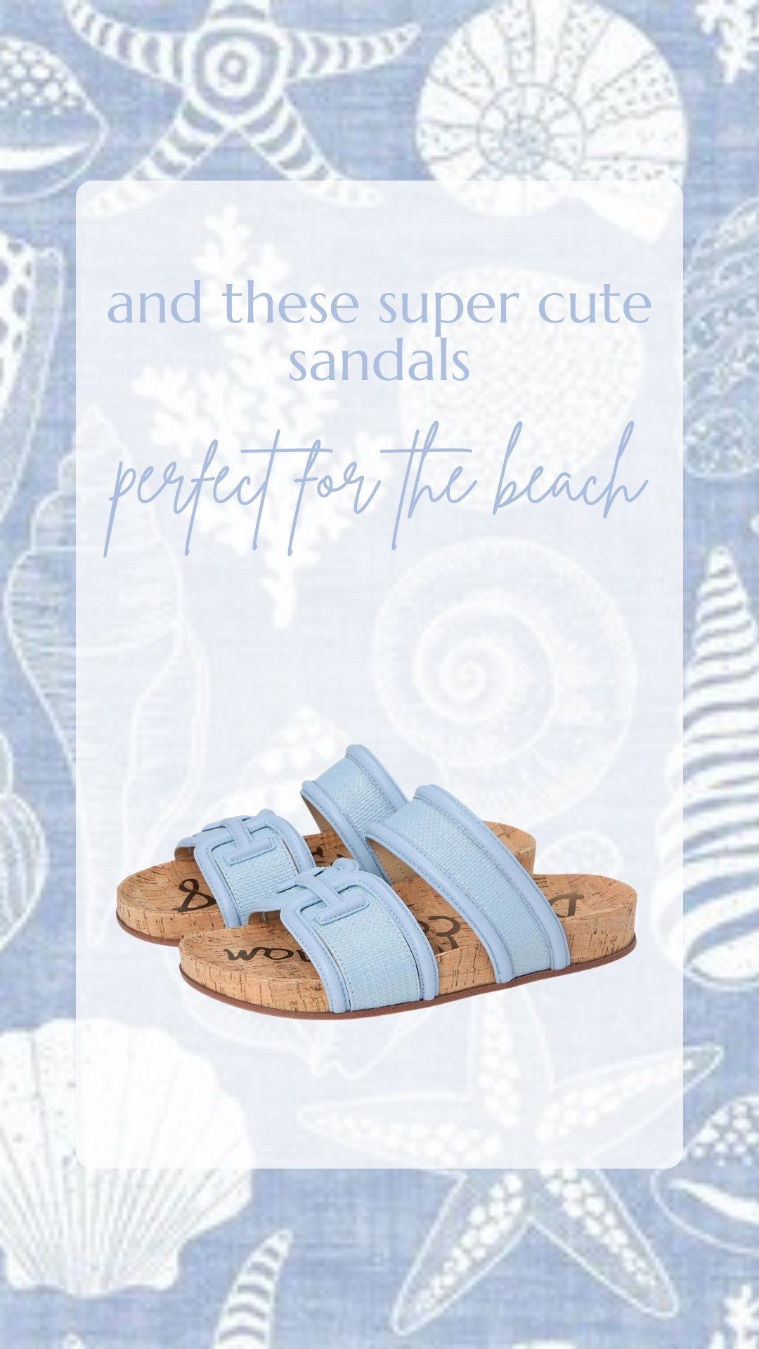 These baby blue cork slide sandals are the cutest summer shoes 💙 So comfy for beach days, vacations, and everyday outfits. The cork footbed makes them easy to walk in and the soft blue color is perfect with denim shorts, white dresses, and swim coverups. A super cute summer staple sandal.

Amie Pagan, Sam Edelman slides, beach slides, resort wear 

#LTKSaleAlert #LTKTravel