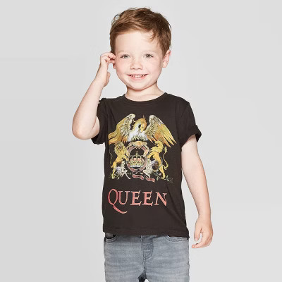 Toddler Boys' Queen Short Sleeve T-Shirt - Black | Target