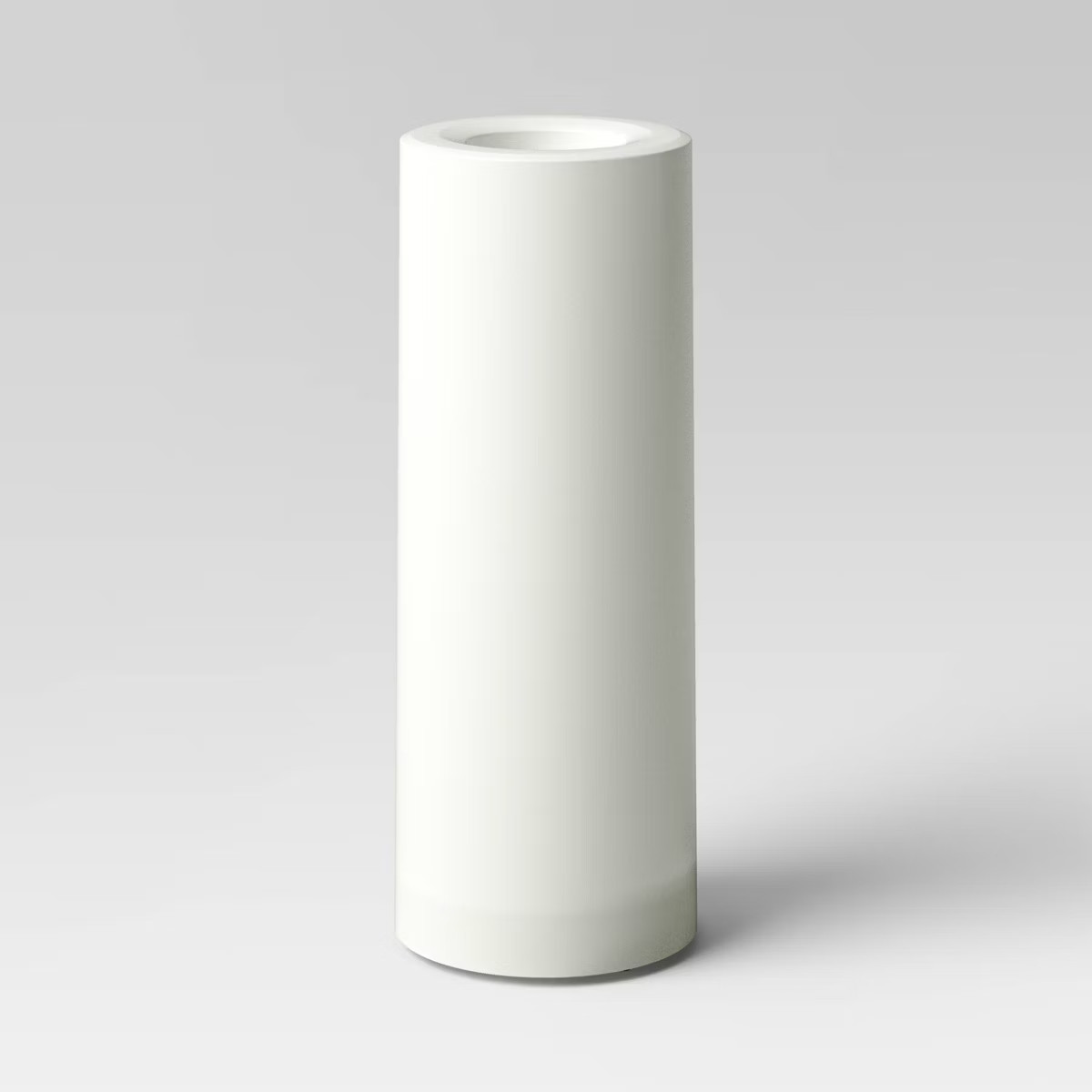 8"x3" AA Plastic LED Large Flameless Pillar Candle with Timer White - Threshold™ | Target