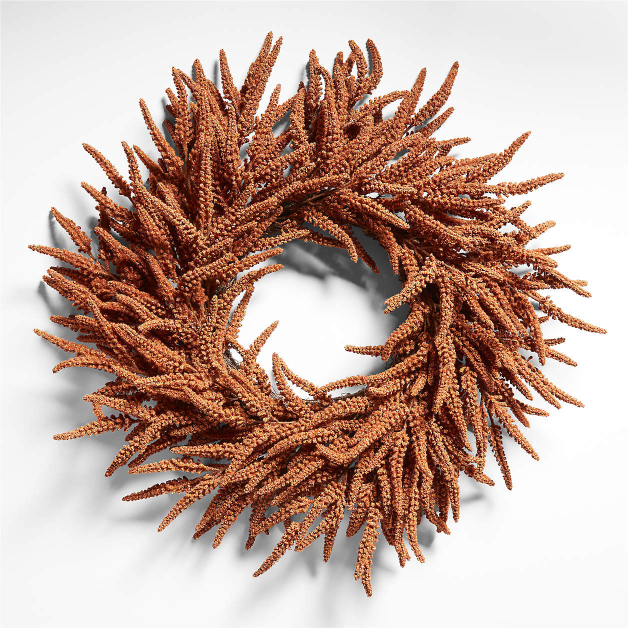 Faux Bronze Amaranthus Wreath 30" + Reviews | Crate & Barrel | Crate & Barrel