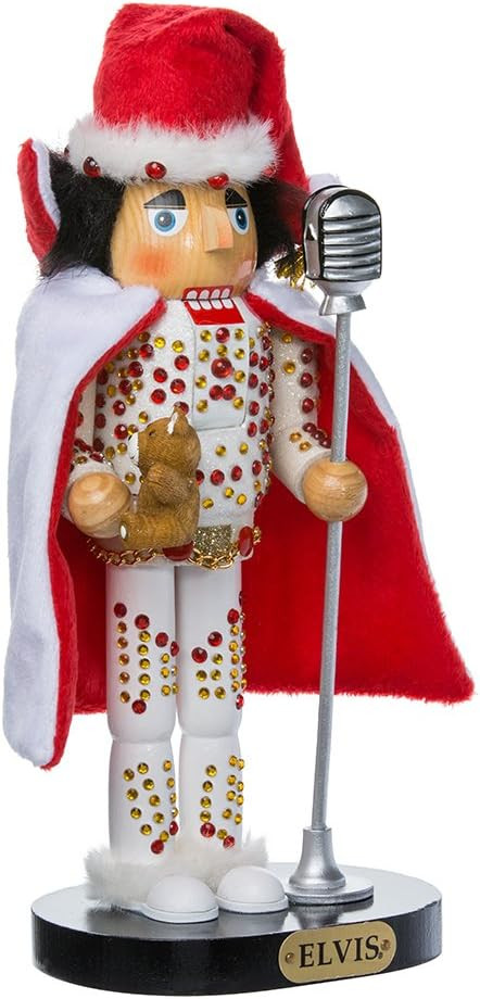 Elvis Presley Kurt Adler Elvis in White Suit Nutcracker, 10-Inch | Amazon (US)
