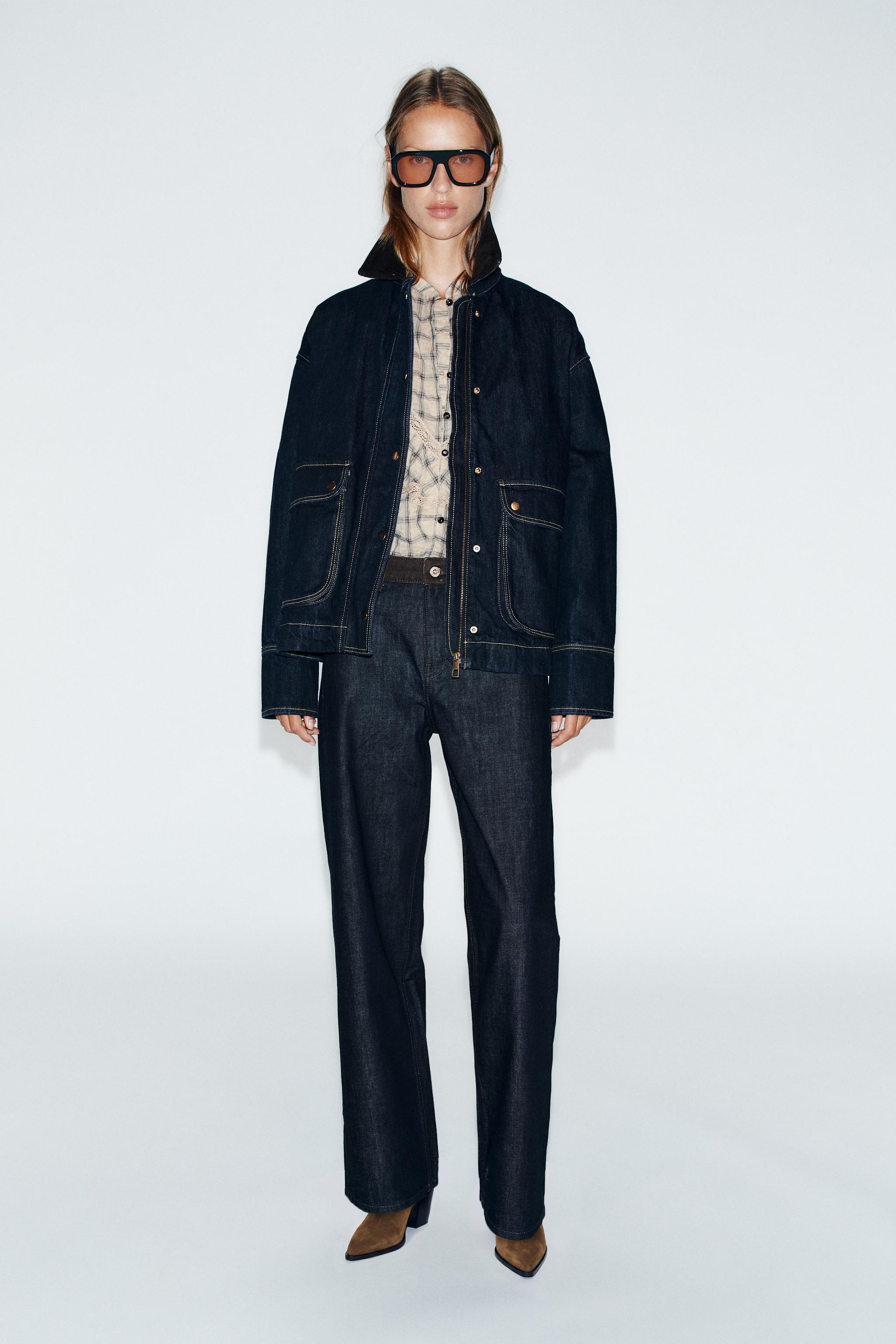 Z1975 DENIM JACKET WITH CORDUROY COLLAR | Zara US