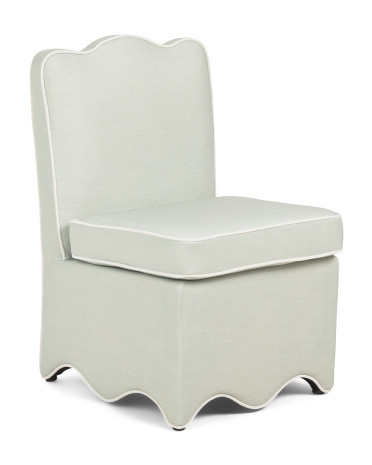 21x32 Scalloped Bottom Skirted Dining Chair | TJ Maxx