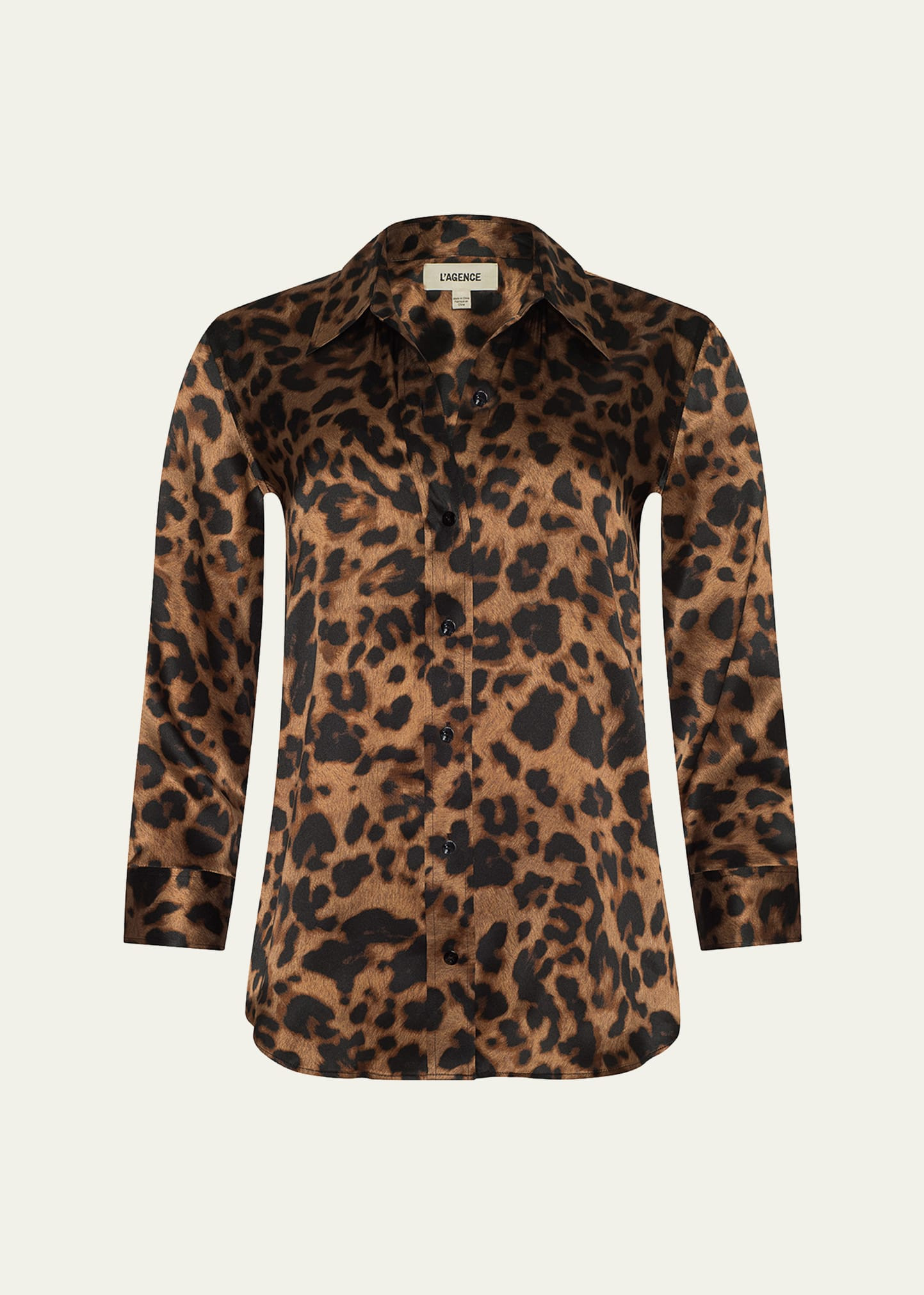 L'Agence Leopard Dani Silk Blouse | Bergdorf Goodman
