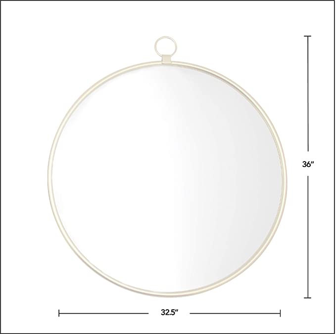 FirsTime & Co.® Marshall Gold Round Mirror, American Crafted, Gold, 32.5 x 1 x 36 , | Amazon (US)