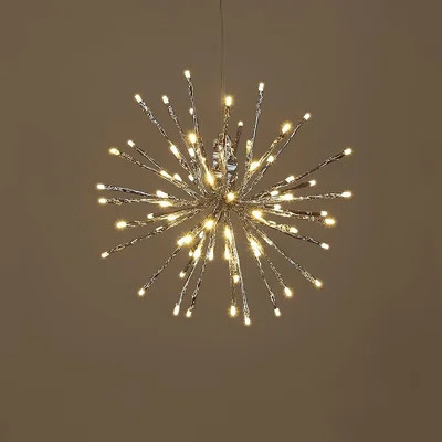 12'' Starburst Light Lighted Ball 80 Led Firework Lights Warm White Twinkle Hanging Ball Dual-use For Patio Walkway Pathway Decoration Indoor/outdoor | Wayfair North America