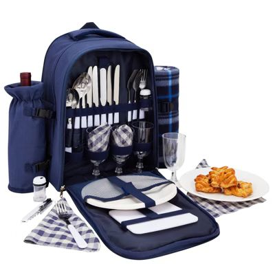 Picnic Basket Backpack Set For 4 With Insulated Cooler, Detachable Wine Bottle Holder, Blanket, A... | Target