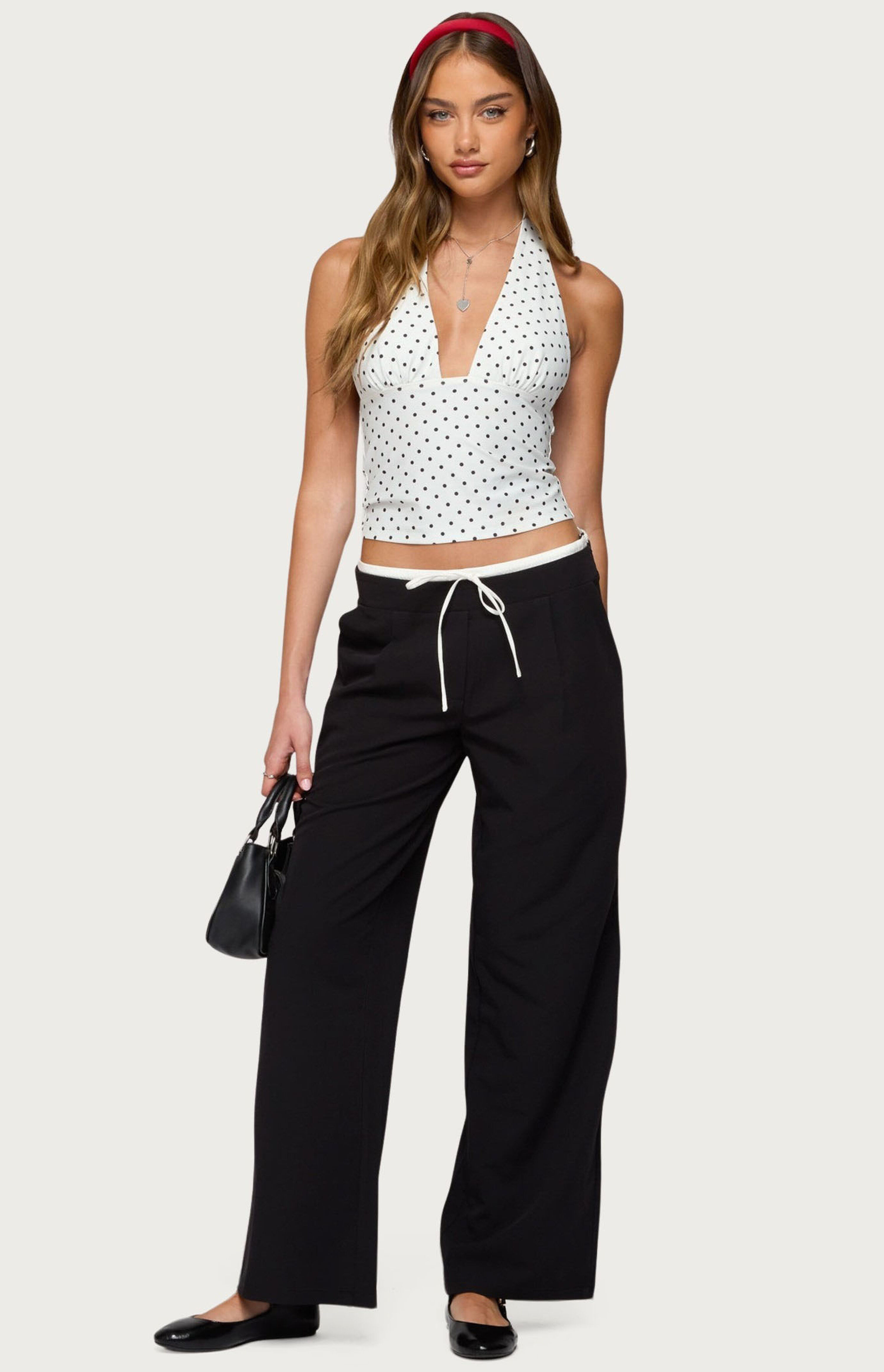 Edikted Pinstripe Peekaboo Drawstring Pants | PacSun