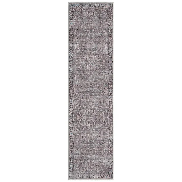Everwash Callaghan Edith Distressed Vintage Machine Washable Area Rug 1'11"x7'2", Gray - Walmart.... | Walmart (US)