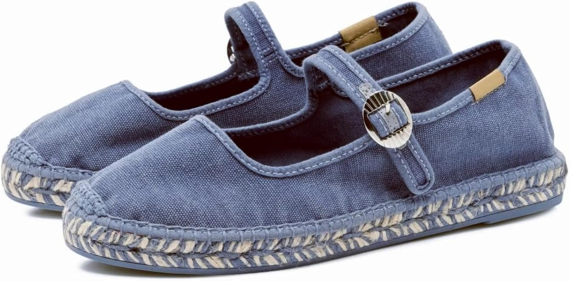 Mary Jane Espadrilles for Women Woven Ballet Flats Washed Platform Espadrilles Outsole Canvas Fla... | Amazon (US)