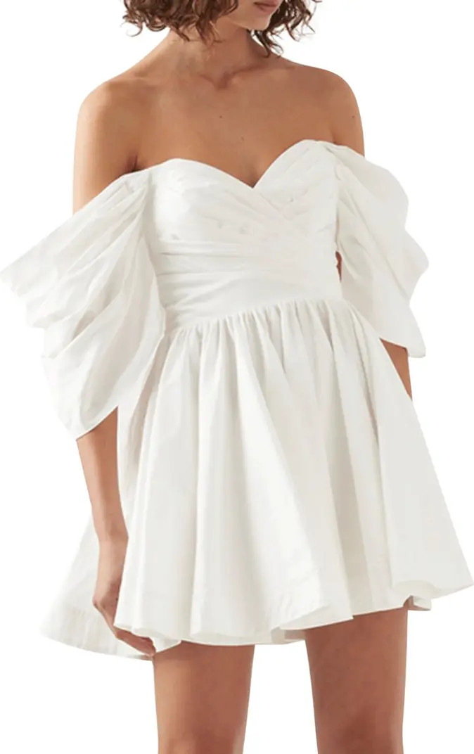 Zorina Off the Shoulder Linen Blend Dress | Nordstrom
