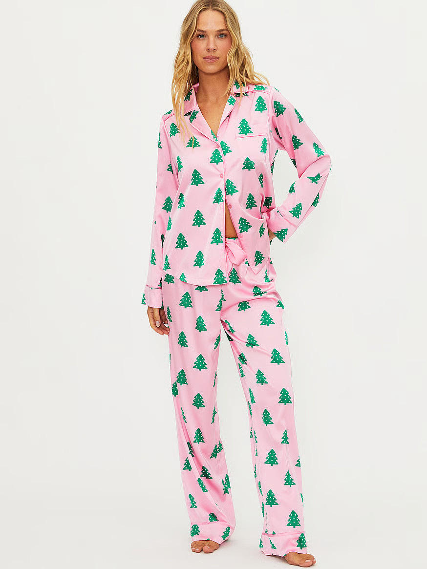 Buy Livy Top & Connie Pants PJ Set, Pink Christmas - Order Bottoms online - PINK US | Victoria's Secret (US / CA )