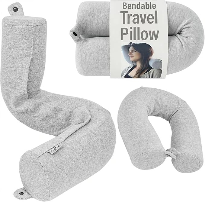 Dot&Dot Twist Memory Foam Travel Pillow for Airplanes - Travel Neck Pillow for Sleeping - Airplan... | Amazon (US)