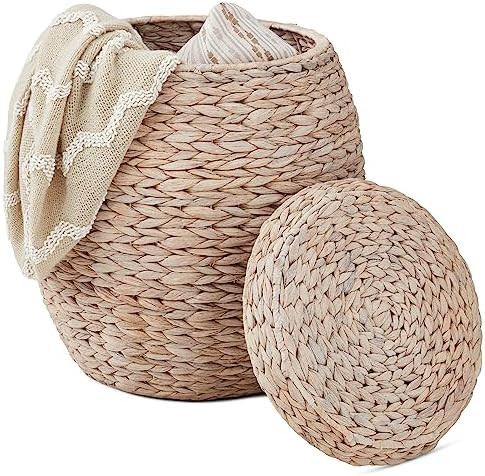 Best Choice Products Multipurpose Hyacinth Storage Basket, Plant Décor, Handwoven Organizer Tote... | Amazon (US)