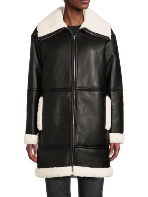 Faux Leather & Faux Fur Moto Coat | Saks Fifth Avenue OFF 5TH