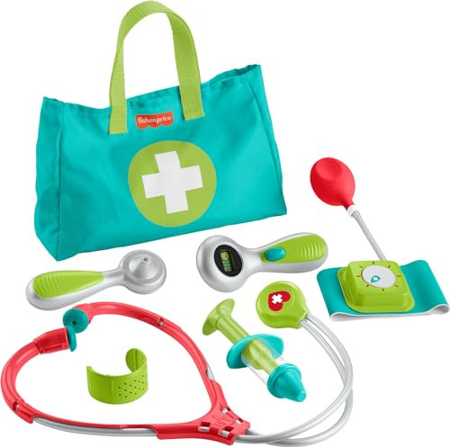 Fisher-Price Preschool Pretend Play Medical Kit 7-Piece Doctor Bag Dress Up Toys for Kids Ages 3+ Years | Amazon (US)