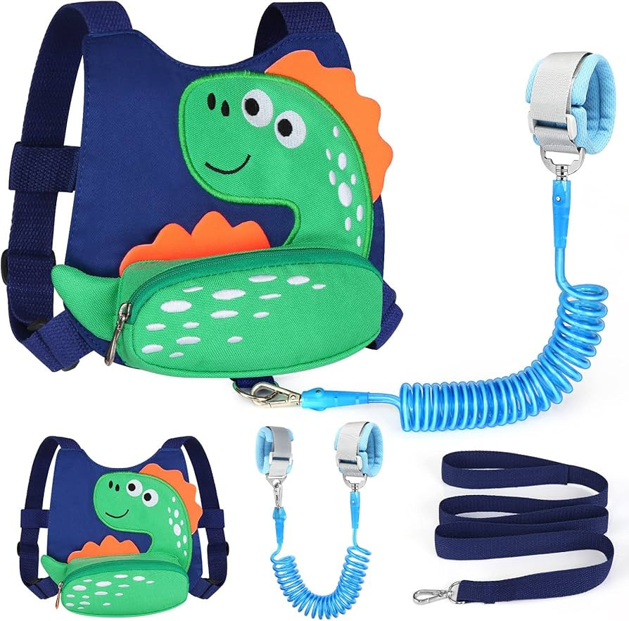 Toddler Harness Leash with Anti Lost Wrist Link, Accmor Cute Dinosaur Kids Harness Children Leash... | Amazon (US)