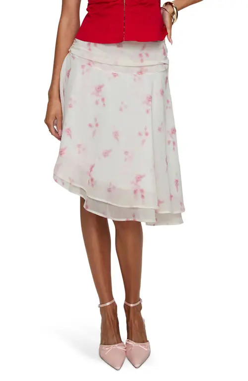 Princess Polly Charisse Asymmetric Skirt in Floral at Nordstrom, Size 0 | Nordstrom