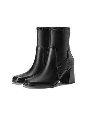 Avelin | Square-Toe Stretch Ankle Boots | Fitory Footwear US