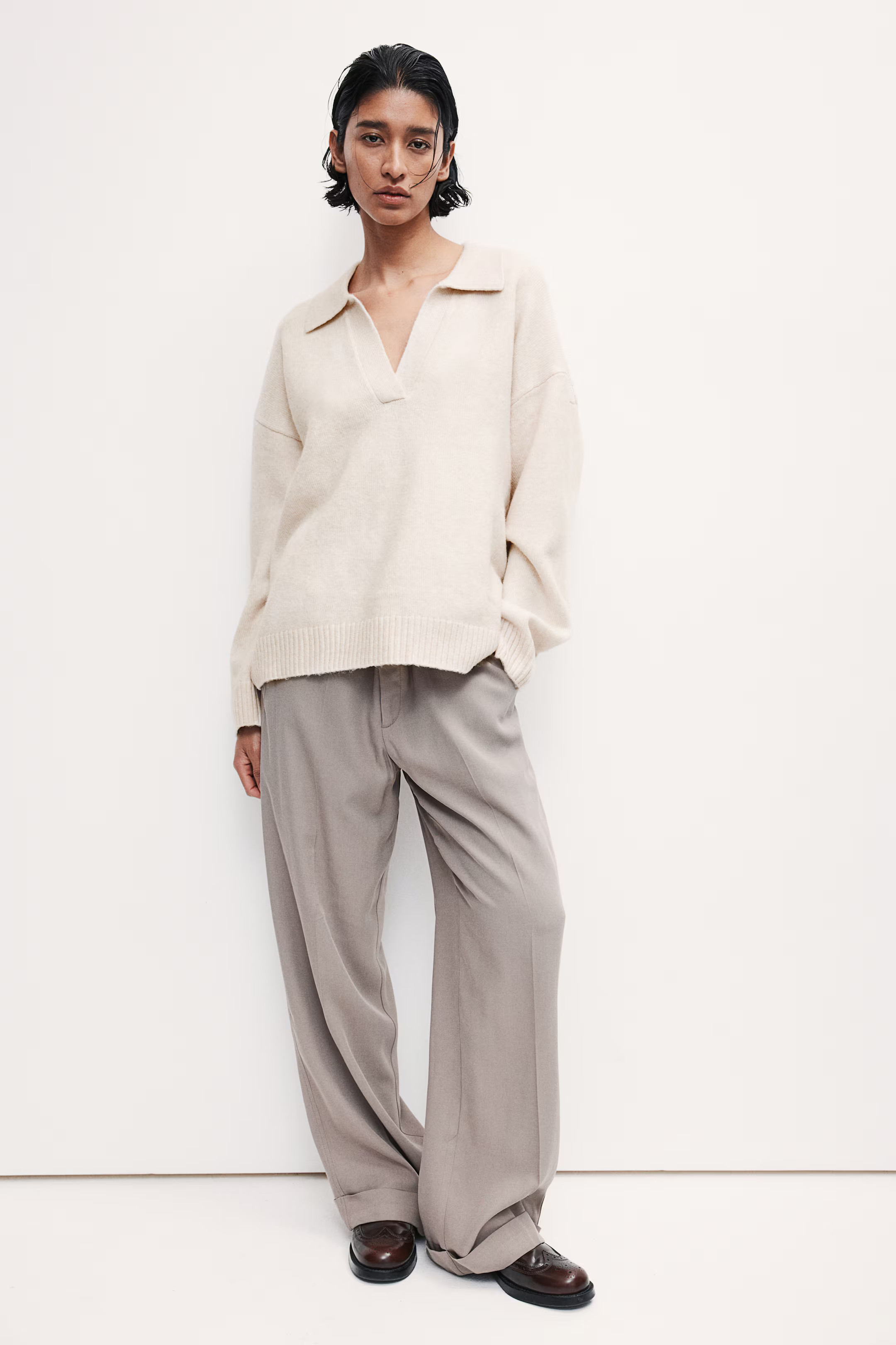 Fine-knit collared jumper | H&M (UK, MY, IN, SG, PH, TW, HK)