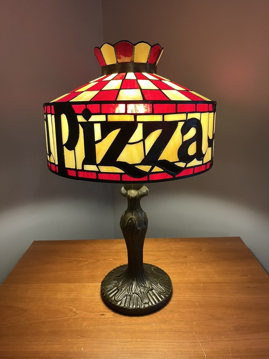 Vintage Pizza Hut Table Lamp, Tiffany Style Light, Stained Glass -- NEW! | eBay US