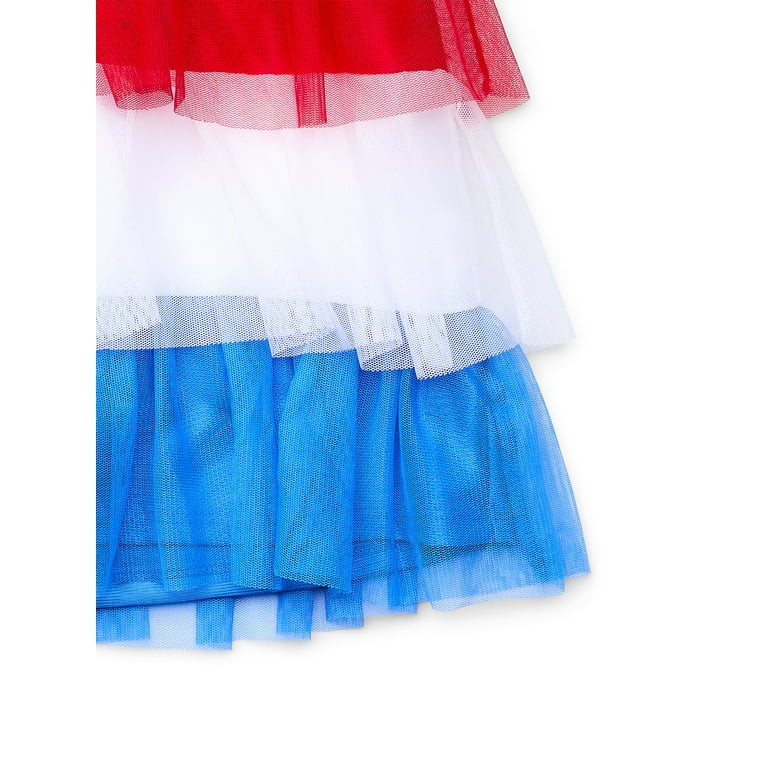 Wonder Nation Girls Americana Mesh Skirt, Sizes 4-18 | Walmart (US)