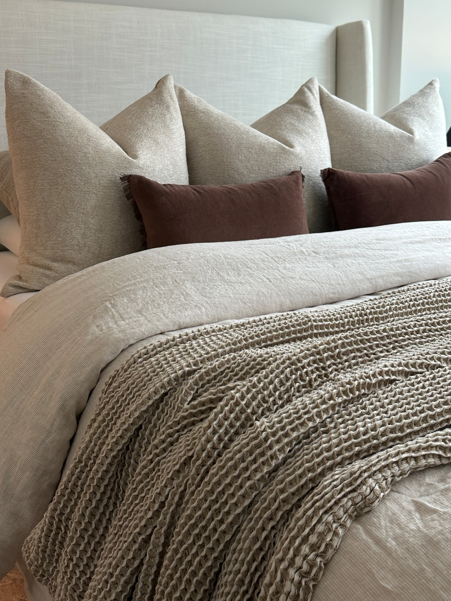 euro pillows - homegoods 
sleeping pillows linked 
The citizenry lumbar in cocoa
The citizenry blanket (king)
The citizenry striped duvet (queen)


#LTKHome