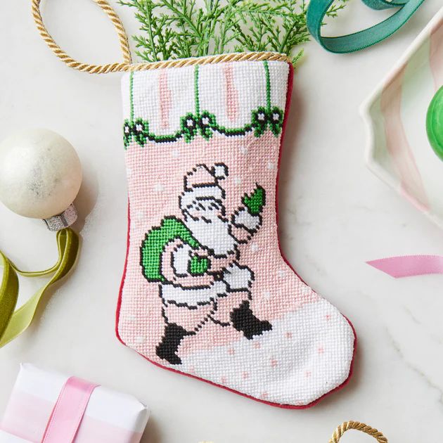 Pink Santa Stocking | Classic Whimsy