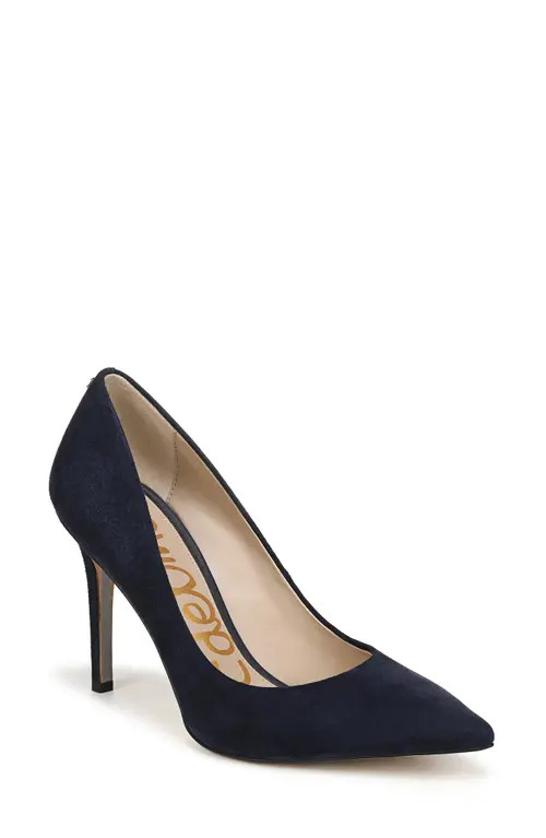 Sam Edelman Hazel Pointed Toe Pump in Navy at Nordstrom, Size 10 | Nordstrom
