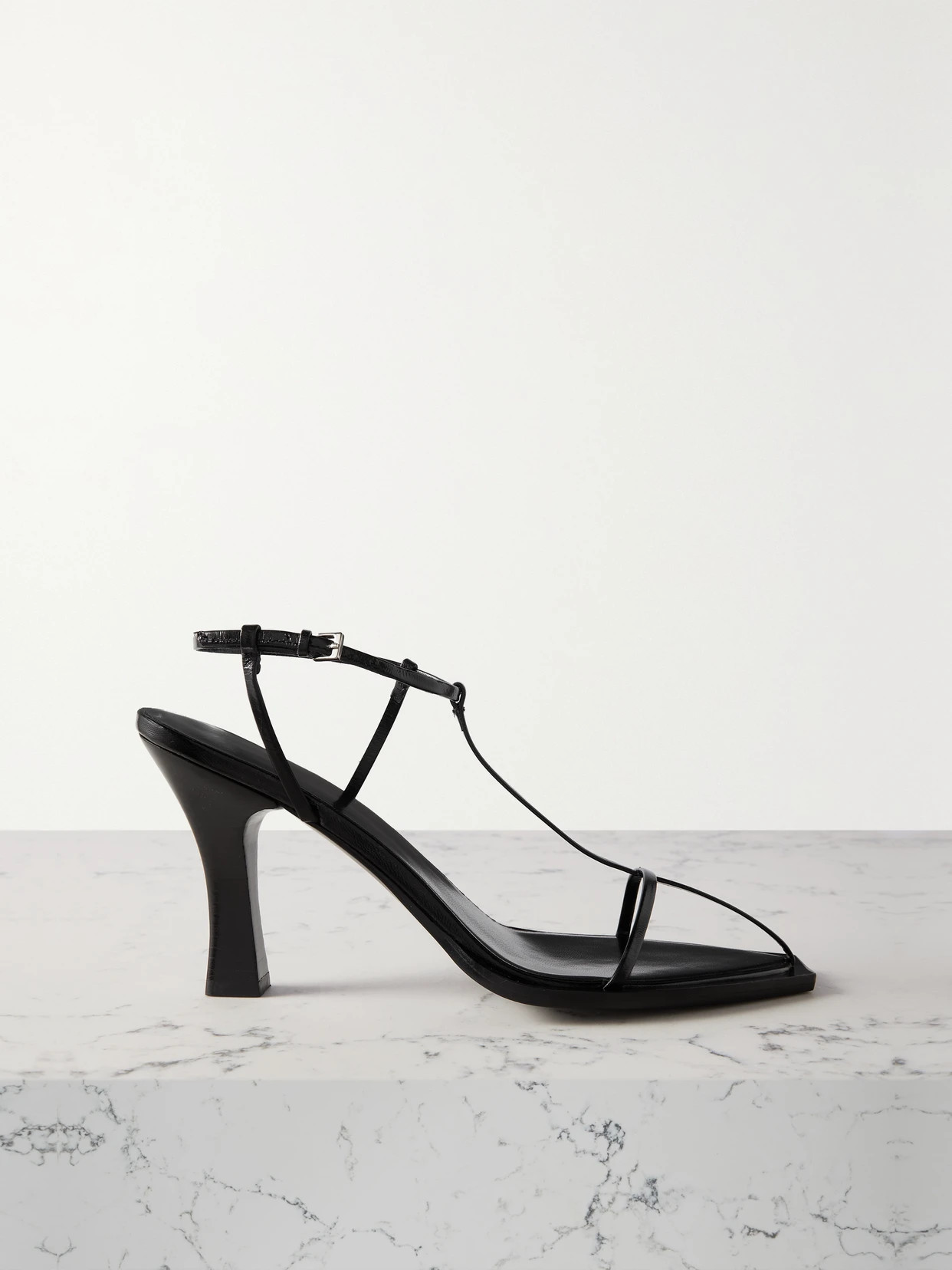 The Row - Leather Sandals - Black | NET-A-PORTER (UK & EU)