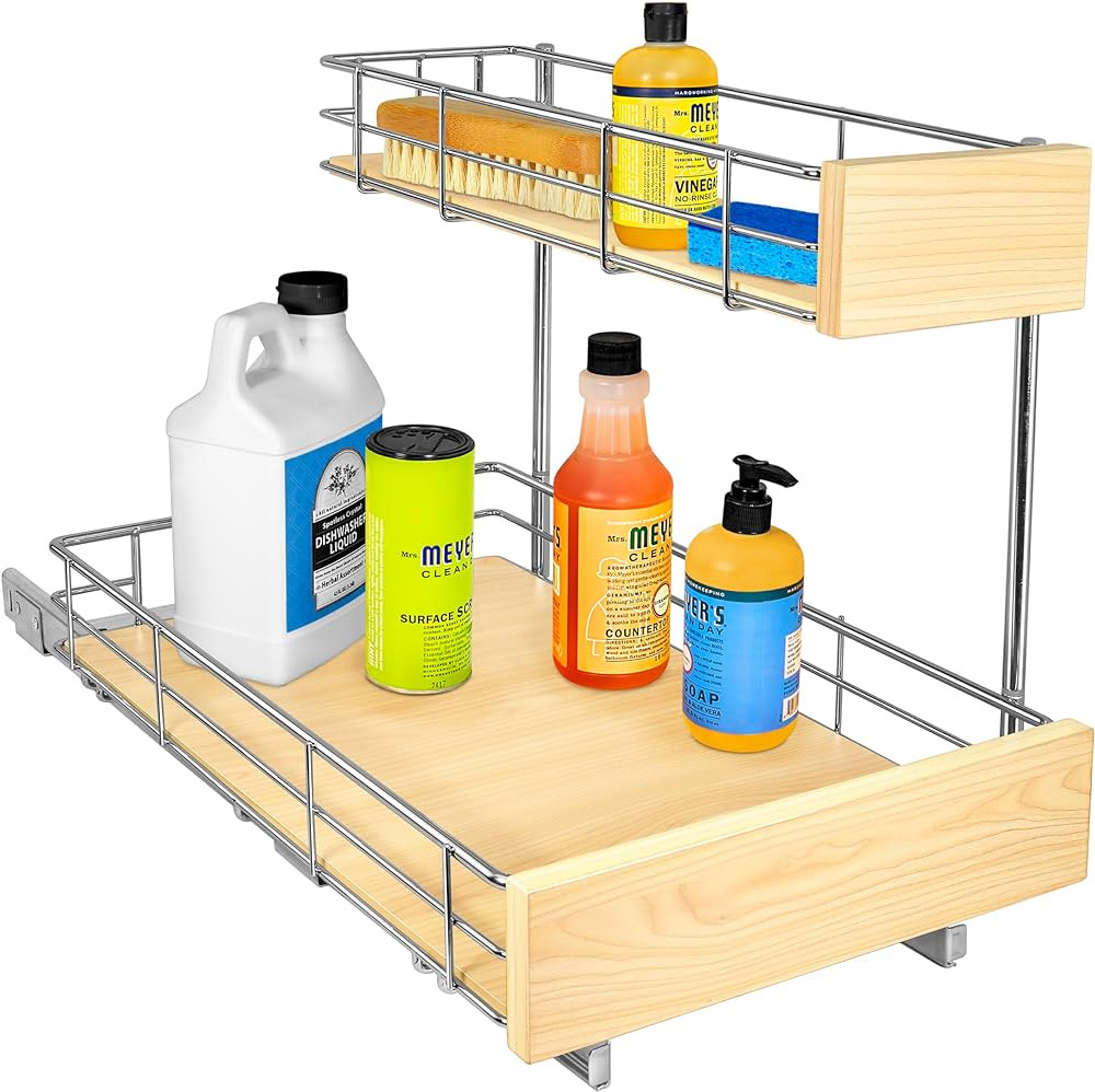 LYNK PROFESSIONAL® SELECT™ Slide Out Under Sink Cabinet Organizer 11.5" W x 18" D Slide Out Dr... | Amazon (US)