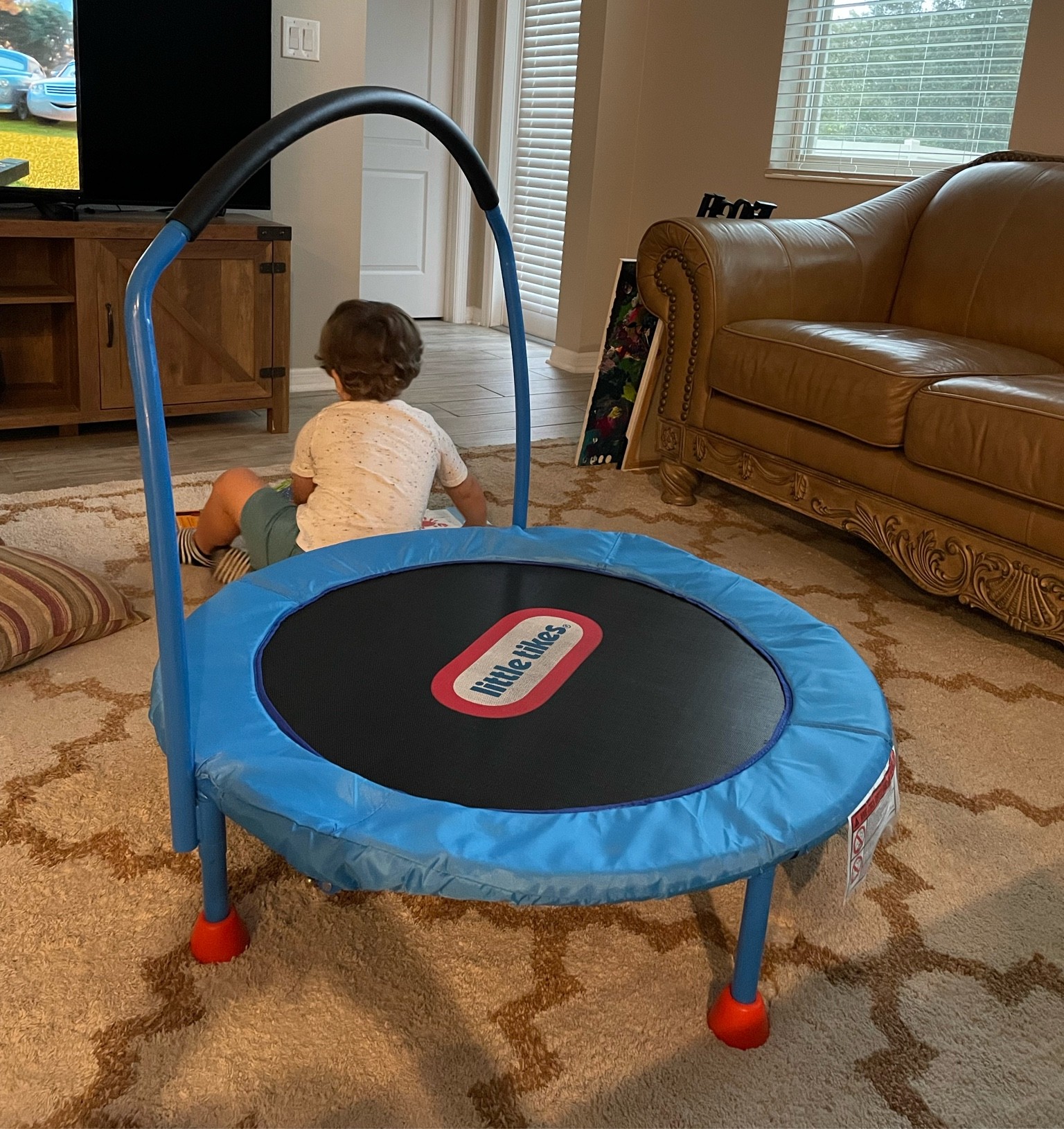 My little guy is absolutely loving this trampoline. It’s perfect for 2-3 years old, doesn’t take up too much space, and can be used inside or outside. Amazon find  

#LTKkids #LTKunder100 #LTKfamily