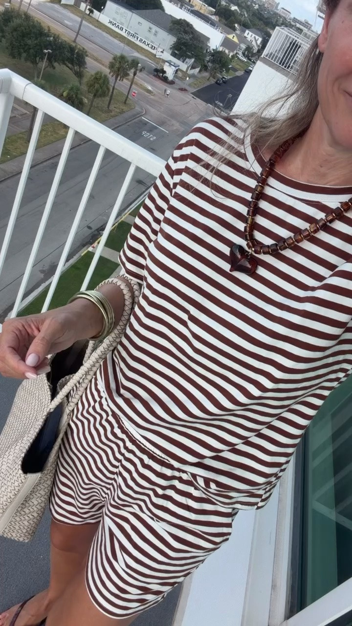 A matching striped set makes getting dressed so easy. I love wearing the pieces together for an instant outfit, but the shorts are just as cute with a simple tank and the top works with denim.

Striped matching set, shorts set, summer outfit, casual matching set, two piece outfit, striped shorts, vacation outfit, warm weather style, mix and match outfit, everyday fashion, HauteandHumid

#LTKootd #LTKTravel #LTKOver40