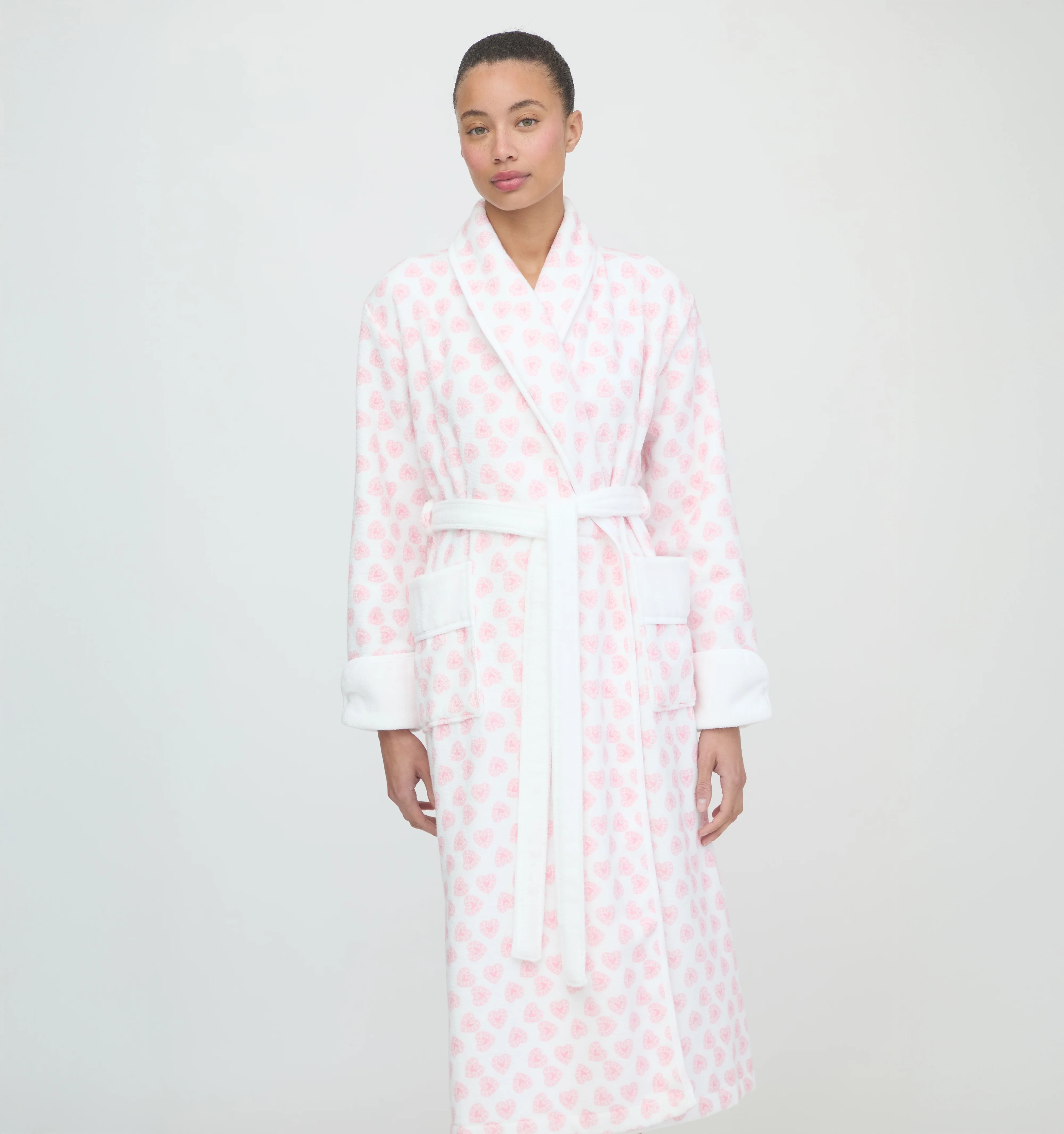 The Hotel Robe - Pink Doily Heart | Hill House Home US
