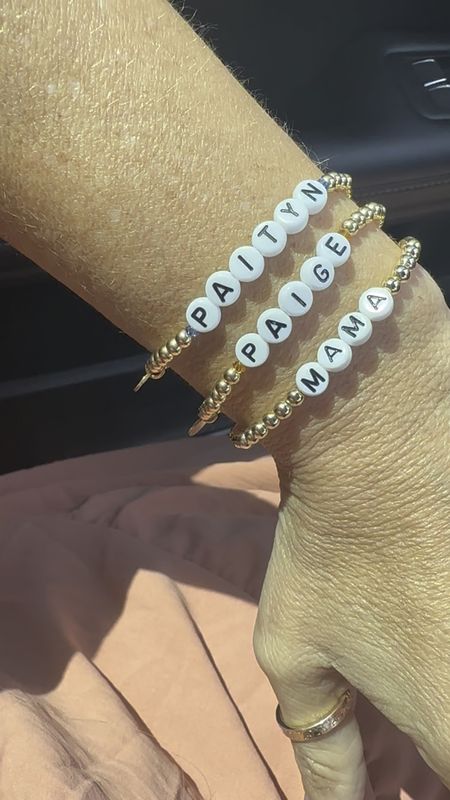 @calloway bracelets love these custom
Personalized bracelets #armcandy #bracelets #mamabracelet #kidsnames #personalizedjewelry #mothersdaygifts #mothersday   

#LTKstyletip #LTKGiftGuide #LTKover40