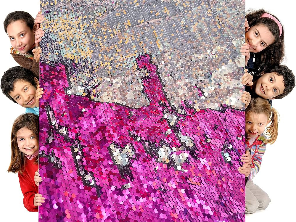 Sensory Wall Sequin Flip Fabric for Kids,0.2" Large Sequins Sensory Graffiti Fabric for Toddlers,... | Amazon (US)