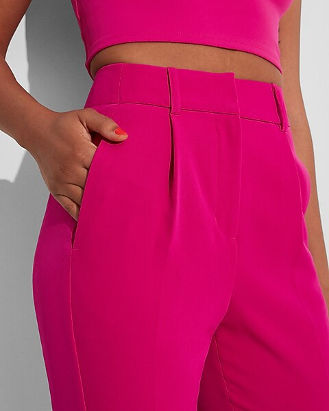 High Waisted Pleated Ankle Pant | Express