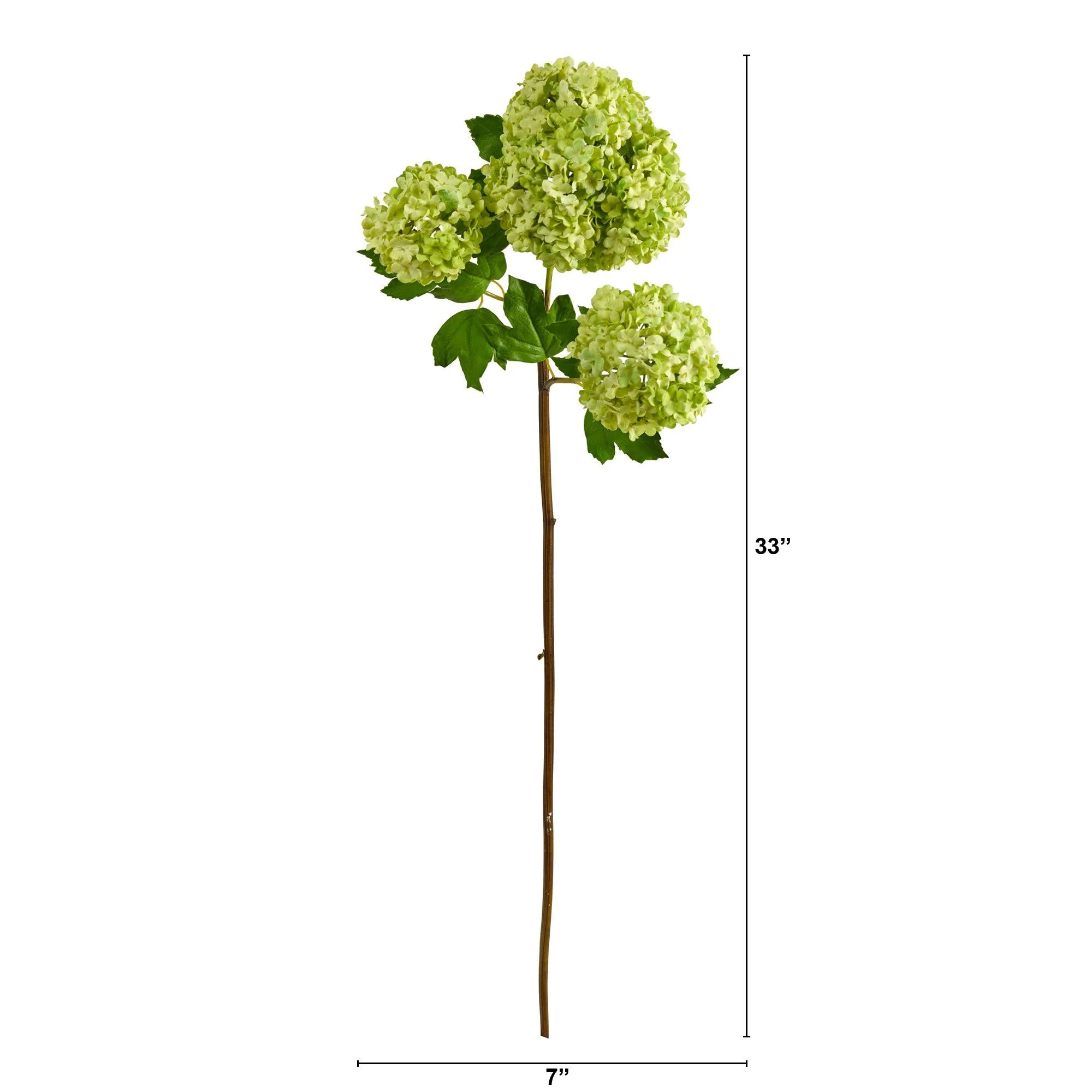 33” Snowball Hydrangea Artificial Flower (Set of 2) | Nearly Natural | Nearly Natural