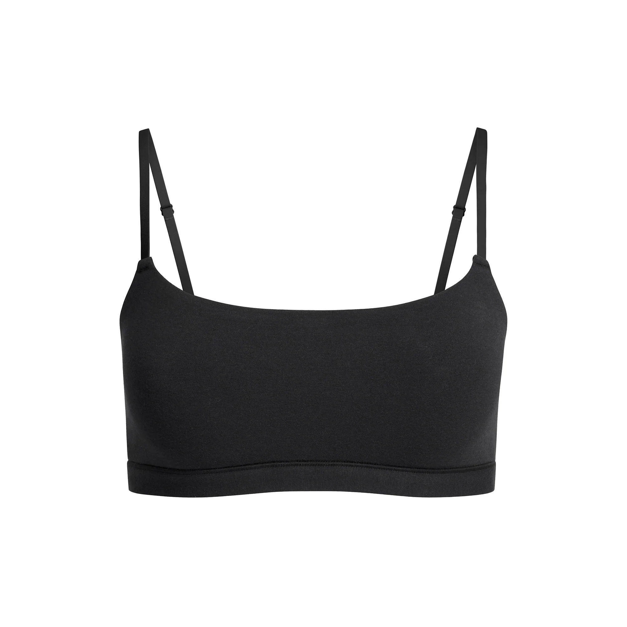 SKIMS Scoop Bralette | Black | Medium | Cotton Jersey | SKIMS (US)
