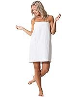 Turquaz Linen Lightweight Knee Length Spa/Bath Waffle Body Wrap with Adjustable Touch Fastener | Amazon (US)