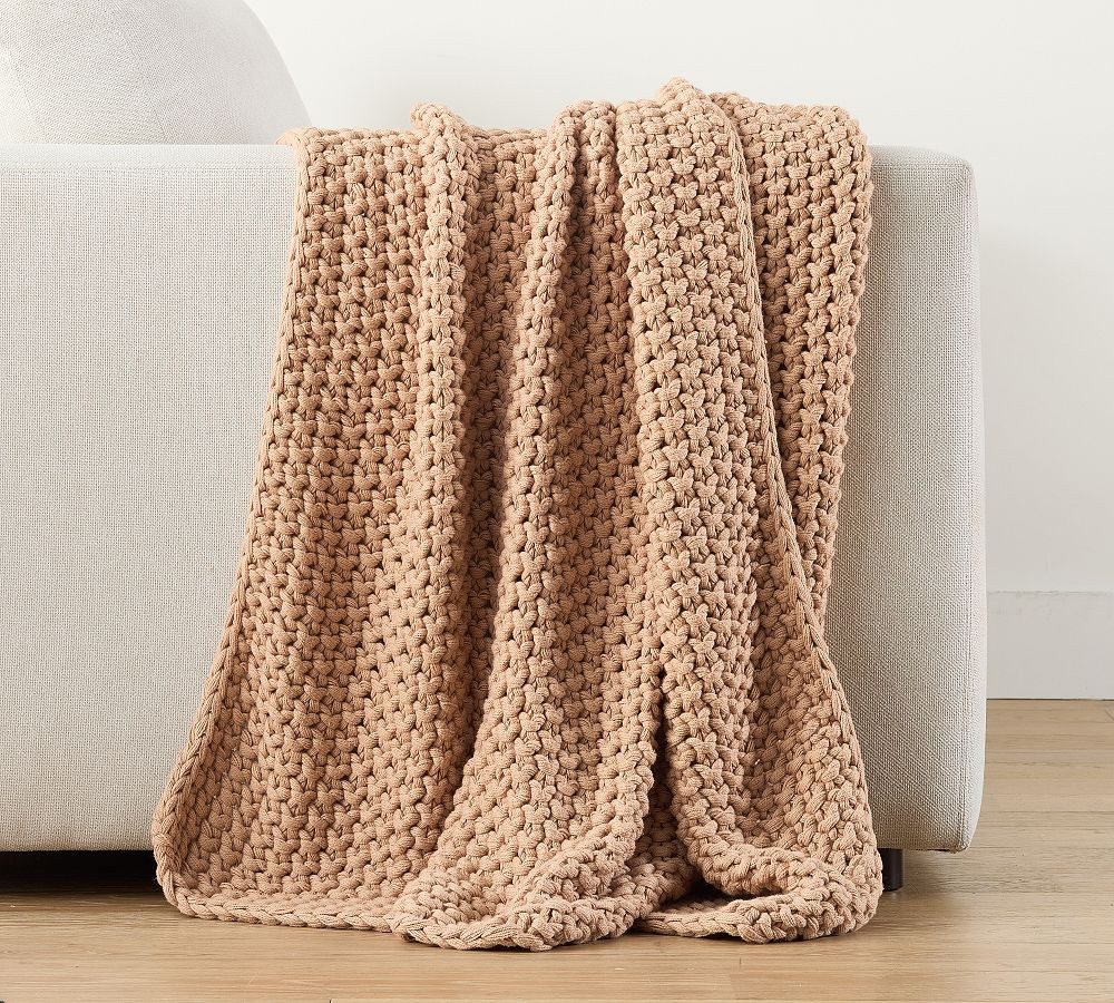 Bayside Seed Stitch Throw | Pottery Barn (US)