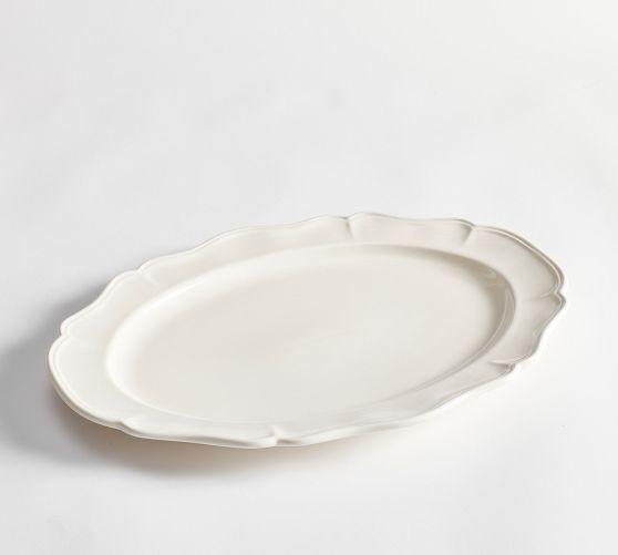 Heirloom Stoneware Oval Serving Platter | Pottery Barn (US)