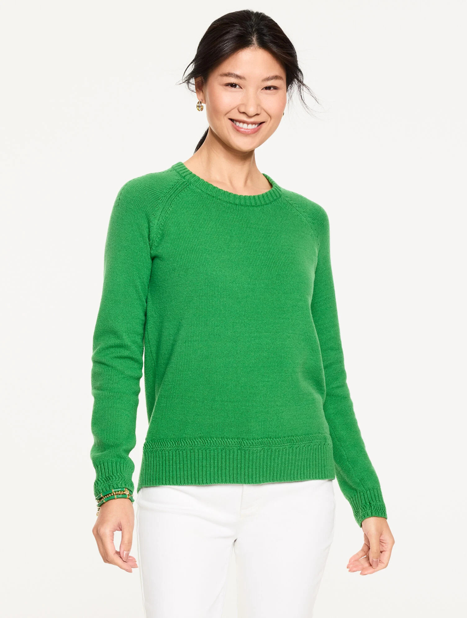 Crewneck Raglan Sweater | Talbots
