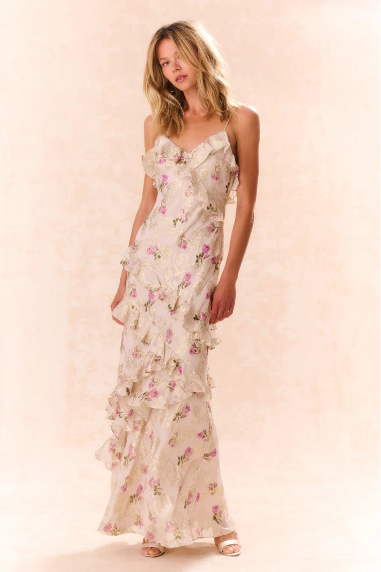 Rialto Floral Silk Maxi Dress | LoveShackFancy