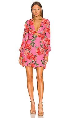 AFRM Castiel Mini Dress in Pink Bouquet from Revolve.com | Revolve Clothing (Global)